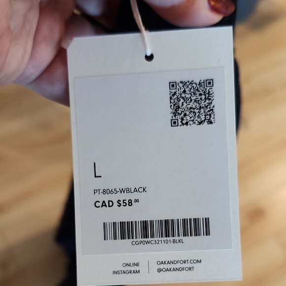 OAK + FORT Black Pants - Picture 2 of 2